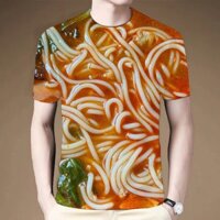 Trừu Tượng Cặp Đôi Mặc Quần Áo Mùa Hè Ngộ nghĩnh Dòng Cá Hồi 3D In Hình Áo Thun Ngắn Tay Thể Thao