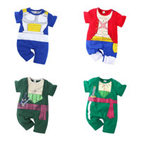 Truyện Trẻ Em Baju Hoạt Hình Mùa Hè anime Bé Trai Tay Ngắn Sơ Sinh Áo Liền Quần Cho Bé 0-12 Tháng Một Mảnh cosplay Naruto Kakashi Akatsuki Luffy