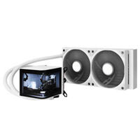 TRYX PANORAMA 240 White – 240mm L-shaped AMOLED Screen Liquid Cooler