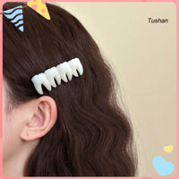 [Ts] 1 / 2 Cái Kẹp Tóc Hình Răng Xương Răng Kẹp Tóc Barrettes Bên Kẹp Tóc Goth Phong Cách Gothic Halloween Phụ Kiện Tóc