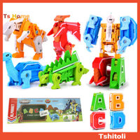 [Ts] A-G Bảng chữ cái chuyển đổi chữ cái tiếng Anh Robot khủng long Đồ chơi giáo dục trẻ em