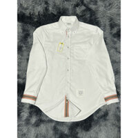 TS - ÁO SƠ MI NAM NỮ TAY DÀI OXFORD THOMPSON TRẮNG, VIỀN TRONG + 2 BO TAY, DÂY BBR, ĐỦ TAGS, CỜ SAU GÁY, MENSWEAR SHIRT