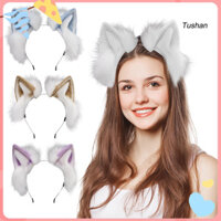 [Ts] Băng đô giả lông cáo với tai mèo Phong cách sang trọng nhập vai Dress-Up Handmade Headband Cosplay Đạo cụ