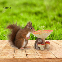 [Ts] Nấm Cho Chim Ăn Hiên Nhà Chim Ăn Bằng Nhựa Thủ Công Cho Chim Ăn Với Tượng Nhím Để Trang Trí Sân Vườn Ngoài Trời Chim Ăn Cho Sân Bãi Cỏ Nấm Dễ Thương