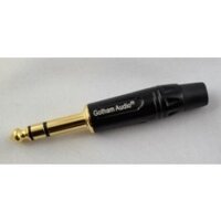 TSR-3 Stereo Jack Connector Black Straight