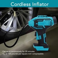 TSTOOLS Máy Bơm Hơi Không Dây Chạy Bằng Pin 18V 150PSI Di Động Cầm Tay Lốp Ô Tô Có Đèn LED Cho Xe Đạp Bóng