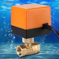 TSTOOLS Van bi động cơ điện bằng đồng thau AC 220V 2 chiều 3 dây 1.6Mpa Chủ đề DN15 DN25