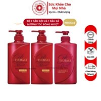 Tsubaki. Bộ 2 dầu gội và 1 dầu xả Dưỡng tóc bóng mượt Premium Moist 490mlchai suckhoechomoinha