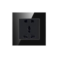 TSW-S1, Ổ cắm âm tường Vuông viền kính cường lực, 10A-13A
