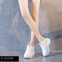 TT2 GIÀY NỮ ĐỘN ĐẾ 7 CM DÁNG THỂ THAO tăng CHIỀU CAO HÌNH HOA CÚC nóng TREND G62 2