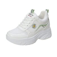 TT2 GIÀY NỮ ĐỘN ĐẾ 7 CM DÁNG THỂ THAO nâng cao CHIỀU CAO HÌNH HOA CÚC hot TREND G62 2