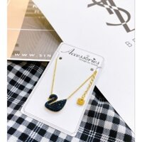 TT5559 - Dây chuyền titan thiên nga đen mặt lớn (màu vàng)