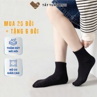 [TTA] [Set 20 ĐÔI + Tặng 6] Tất vớ thể thao cao , trung cổ nam nữ loại cao cấp chun bàn dày dặn ôm chân , lỗ thoáng khí