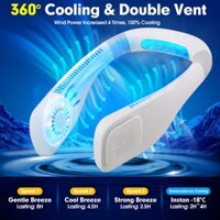 [TThome79] Quạt đeo cổ 360 Giải Nhiệt Cơ Thể HP-F6 2000mAh Portable Neck Fan