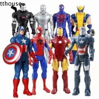 Tthouse Avengers Đồ Chơi Wolverine Kid Quà Tặng Hulk Spiderman Iron Man Thor Nhân Vật Hành Động