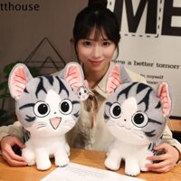Tthouse Phô Mai Mèo Sang Trọng Búp Bê, Búp Bê Ngủ Động Vật Mềm Đồ Chơi Nhồi Bông Mèo, Gối Văn Phòng Ngủ Kèm Mắt Lớn Đứng Mèo Con Đồ Chơi Sang Trọng Bé Trai Bé Gái Quà Tặng