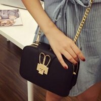 Ttúi xách nữ 3 ngăn khóa thỏ, túi đeo chéo, túi đeo vai đựng phụ kiện cao cấp