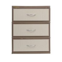 Tủ 3 tầng giả gỗ, tủ kéo 3 ngăn, tủ nhựa 3 tầng cao cấp, Tủ T666 3T nhựa Việt Nhật