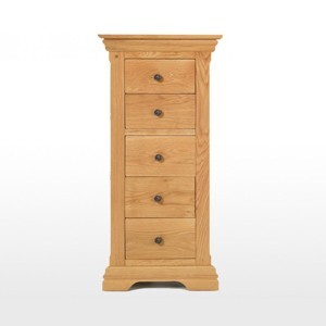 Tủ 5 ngăn kéo ngang Victoria gỗ sồi