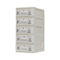Tủ 5 tầng đựng mỹ phẩm, tủ 5 tầng mini, tủ nhựa cao cấp, tủ nhựa 5 tầng họa tiết nhí, tủ nhựa Việt Nhật