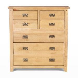 Tủ 7 ngăn kéo đứng Rustic gỗ sồi