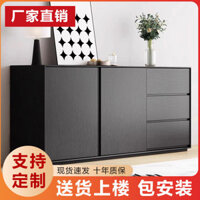 Tủ Ăn Tối Giản Tủ Rượu Gỗ Rắn Đơn Giản Hiện Đại Tủ Đựng Trà Tường Tủ Đựng Đồ Màu Đen Tủ Đựng Đồ Phòng Ngủ Khách Hàng