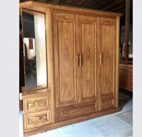 Tủ áo 3 cánh có góc kèm gương soi TA6664