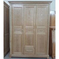 Tủ áo 3 cánh gỗ sồi nga màu tự nhiên,tủ áo gỗ