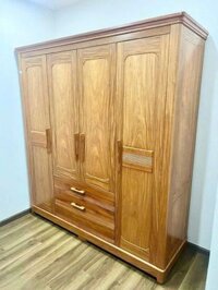 Tủ Áo 4 Cánh 3 Buồng Gỗ Đinh Hương DK-T222