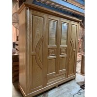 tủ áo 4 cánh gỗ sồi nga