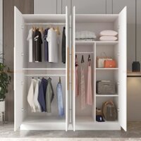 Tủ áo gỗ 1m6 HCM, tủ áo gỗ 4 cánh