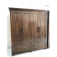 Tủ áo gỗ hương xám 4 cánh