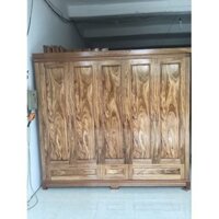 Tủ Áo Gỗ Hương Xám 5 cánh