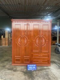 Tủ áo gỗ Xoan Đào 4 cánh 1m8x2m