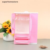 Tủ áo quần áo/ móc treo đồ ba mặt thu nhỏ cho nhà búp bê