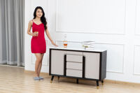 Tủ bàn ăn mặt đá nhập khẩu mã F185