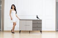 Tủ bàn ăn mặt đá nhập khẩu mã DF19