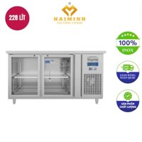 Tủ bàn mát 2 cánh kính làm lạnh bằng quạt gió