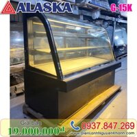 Tủ bánh kem kính cong Alaska 1.5m G-15K