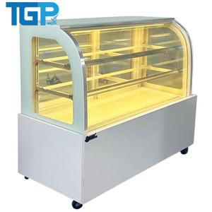 Tủ bánh kính cong 0.9m để bàn Snow Village GB-250-4L