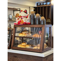 Tủ Bánh Mỳ Gỗ 2 tầng Decor, giá rẻ - Luxi Decor