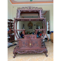Tủ bày đồ bình phong gỗ gụ