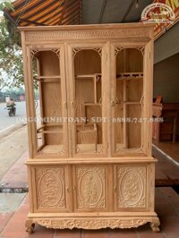Tủ Bày Đồ Gỗ Gõ Đỏ Hàng dày 3 Cánh Giao Mộc ( Cô Hiên, Bắc Giang )