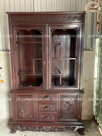 Tủ bày đồ gỗ gụ cho anh Ân ở Bắc Ninh