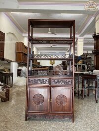 Tủ bày đồ gỗ gụ hàng kỹ KT:187x87x33