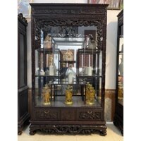 tủ bày đồ gỗ gụ rộng 1m20