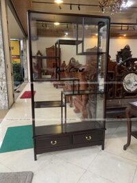Tủ bày đồ gỗ gụ trơn kính 9 triệu