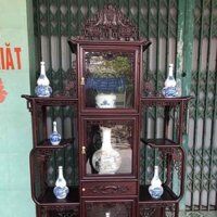 Tủ bày đồ gỗ gụ
