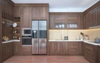 Tủ bếp dưới Nhôm giả gỗ Goldoor giá 4.900.000