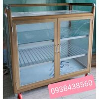 Tủ bếp gas nhôm kính